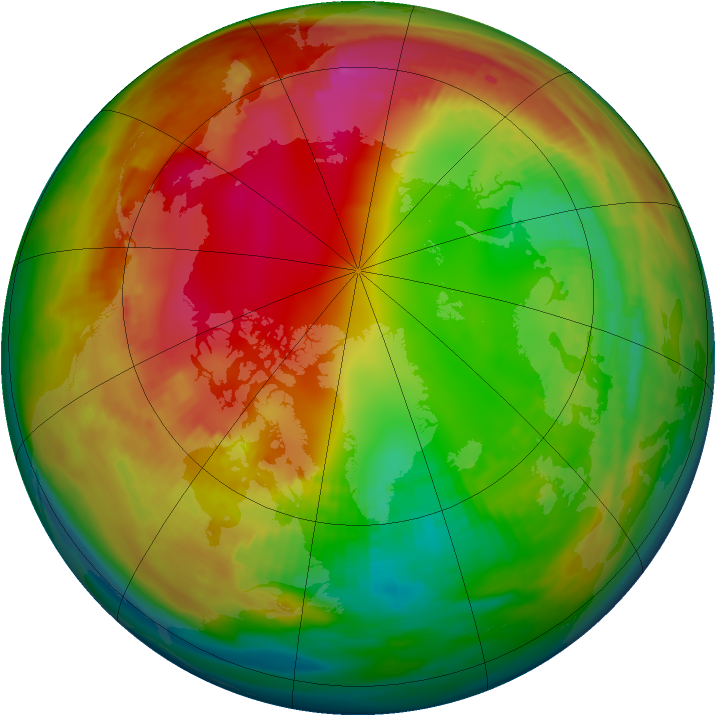 Arctic ozone map for 28 January 1979